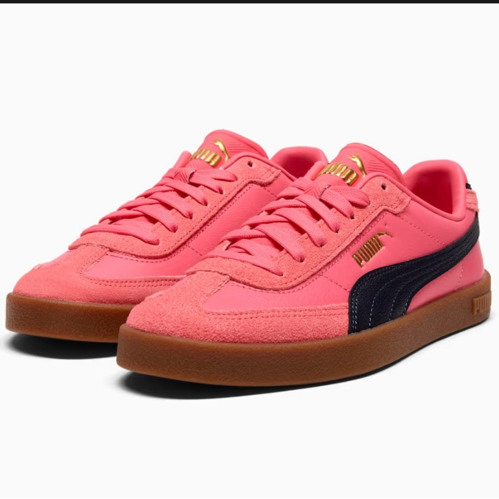PUMA Women's Pink and Navy Sneakers - new in box